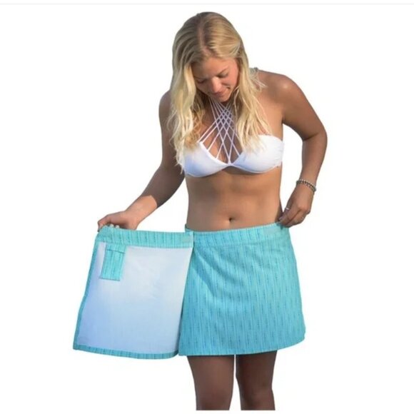 Rip Skirt Hawaii Original Rip Skirt Style 100 Seaglass Wrap Skirt Cover Up L NWT - Picture 2 of 9